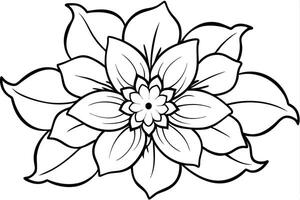 One line art of the Flower drawing Abstract minimal continuous line art wall decor vector