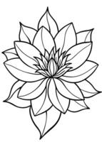 One line art of the Flower drawing Abstract minimal continuous line art wall decor vector