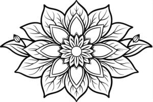 One line art of the Flower drawing Abstract minimal continuous line art wall decor vector