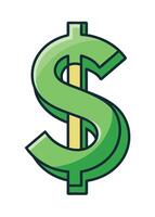 Art of Dollar on white background vector