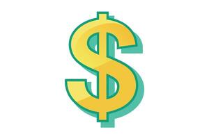 Art of Dollar on white background vector
