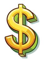 Art of Dollar on white background vector