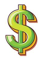 Art of Dollar on white background vector