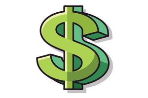 Art of Dollar on white background vector