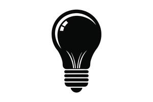 Bulb silhouette on white background vector