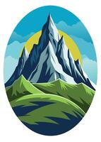 Abstract minimal mountain vector