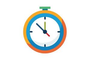 Art of clock on white background vector