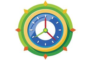 Art of clock on white background vector