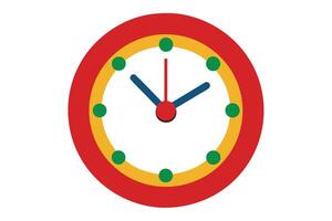 Art of clock on white background vector