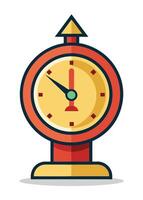 Art of clock on white background vector