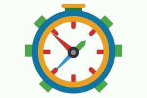 Art of clock on white background vector