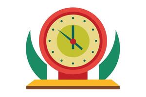 Art of clock on white background vector