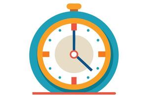 Art of clock on white background vector