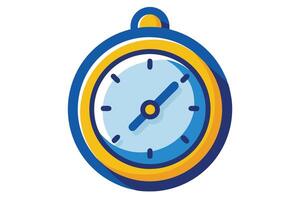 Art of clock on white background vector