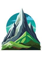 Abstract minimal mountain vector
