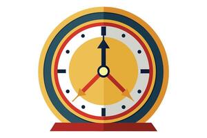 Art of clock on white background vector