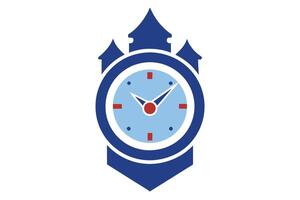 Art of clock on white background vector