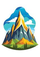 Abstract minimal mountain vector