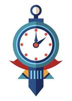Art of clock on white background vector