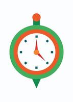 Art of clock on white background vector