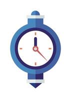 Art of clock on white background vector