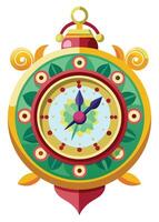 Art of clock on white background vector
