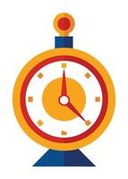 Art of clock on white background vector
