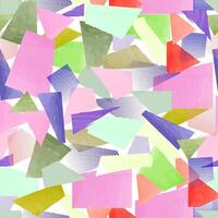 seamless bright abstract pattern of pieces of watercolor paper on a white background vector