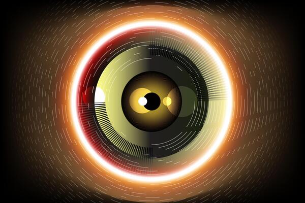 Abstract Technology Eye Scan