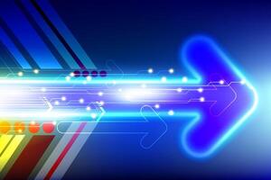Abstract background, arrow symbol, future technology vector