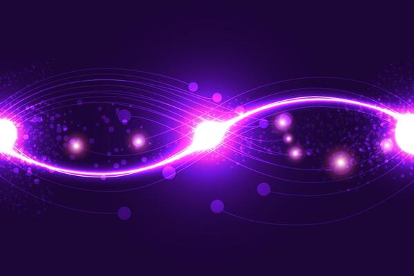 Abstract technology purple glowing background