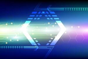 Abstract background, arrow symbol, future technology vector