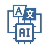 Artificial Intelligent Language Programming Icon vector