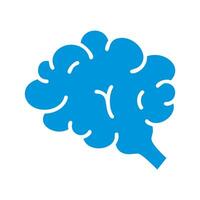 Human Brain From Side View Icon vector