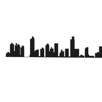 Abstract Modern City Skyline - Seamless Pattern vector