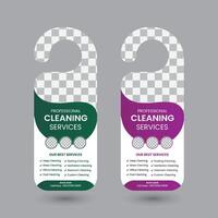 door hanger design template layout vector