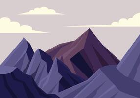 sunset in the mountains design vector
