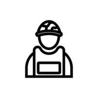 man military army icon design line style vector