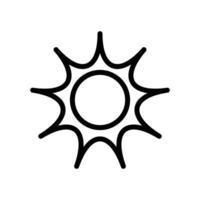 sun icon design outline style vector