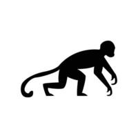 monkey logo silhouette design template vector