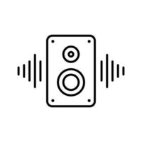 audio speaker icon design concept line style vector