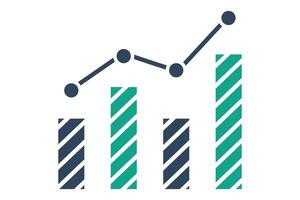 Chart icon. icon related to analyze. solid icon style. data analytics elements illustration vector
