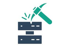 Data mining icon. icon related to discover. solid icon style. data analytics elements illustration vector
