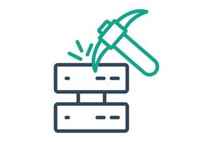 Data mining icon. icon related to discover. line icon style. data analytics elements illustration vector