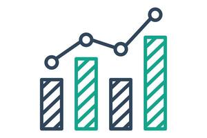 Chart icon. icon related to analyze. line icon style. data analytics elements illustration vector