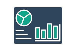 Dashboard icon. icon related to overview. solid icon style. data analytics elements illustration vector