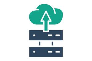 Server icon. icon related to host. solid icon style. data analytics elements illustration vector
