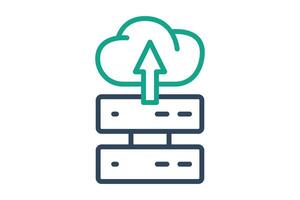 Server icon. icon related to host. line icon style. data analytics elements illustration vector