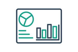 Dashboard icon. icon related to overview. line icon style. data analytics elements illustration vector