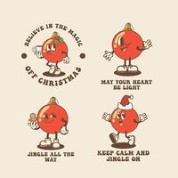 Christmas Box Vintage Collection is suitable for t-shirts, graphic elements to celebrate Christmas vector